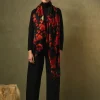Hot One Hundred Stars Acer Black Wool Scarf