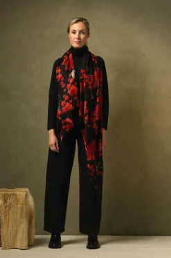 Hot One Hundred Stars Acer Black Wool Scarf