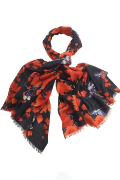 New One Hundred Stars Acer Black Wool Scarf