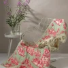 Best One Hundred Stars Ancient Column Pink Velvet Throw