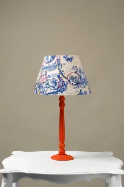 Clearance One Hundred Stars Ancient Columns Blue 14" Tapered Lampshade