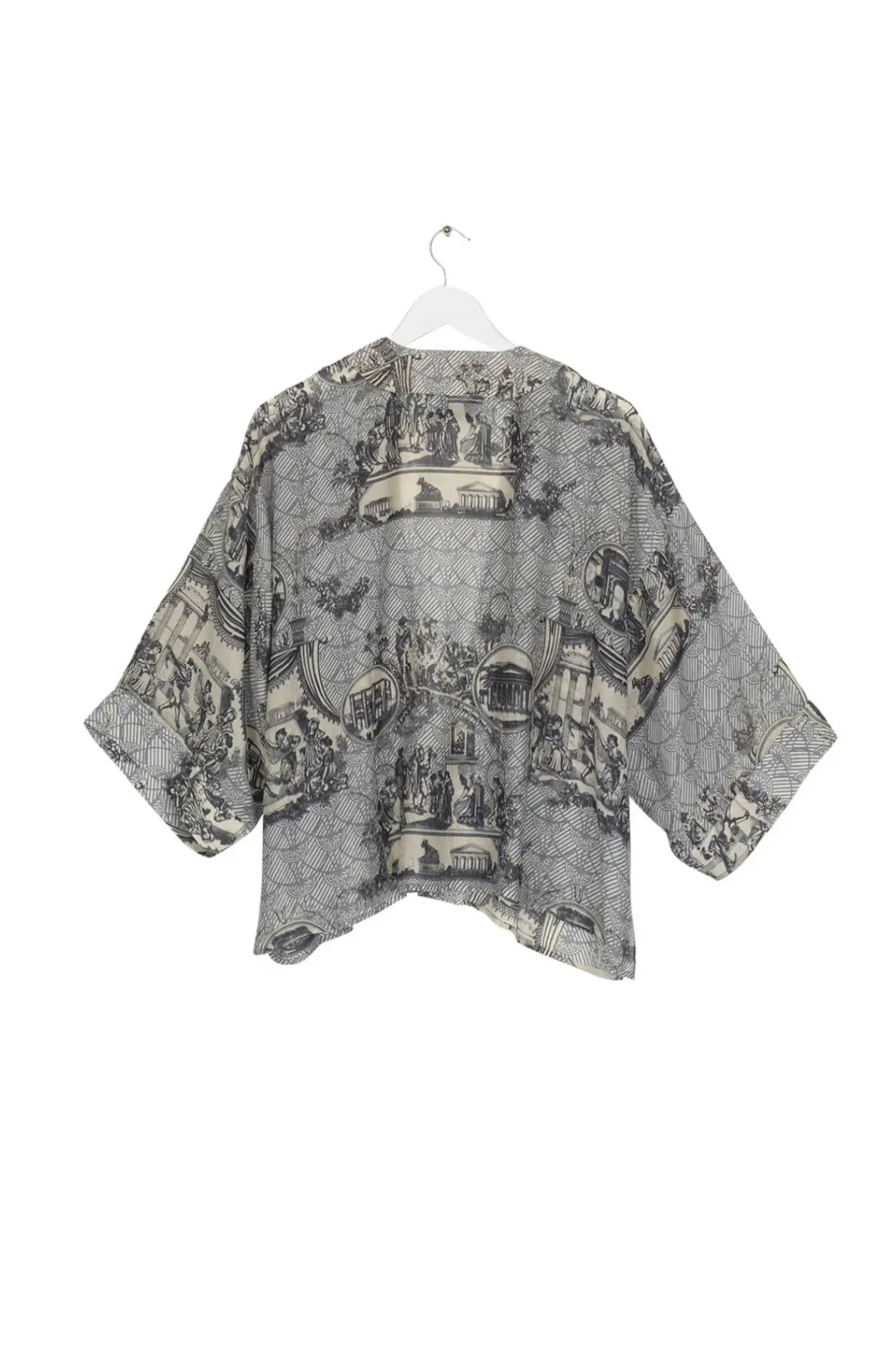 Best One Hundred Stars Ancient Columns Charcoal Kimono
