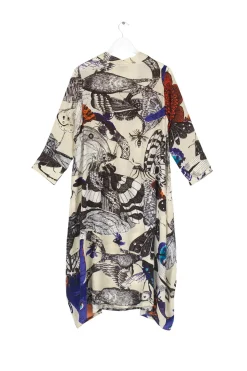 Clearance One Hundred Stars Butterflies Cobalt Asymmetric Dress