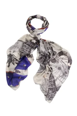 Best One Hundred Stars Butterflies Cobalt Scarf