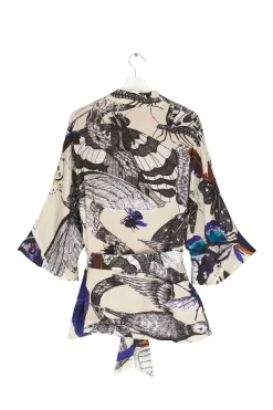 Clearance One Hundred Stars Butterflies Cobalt Wrap Jacket