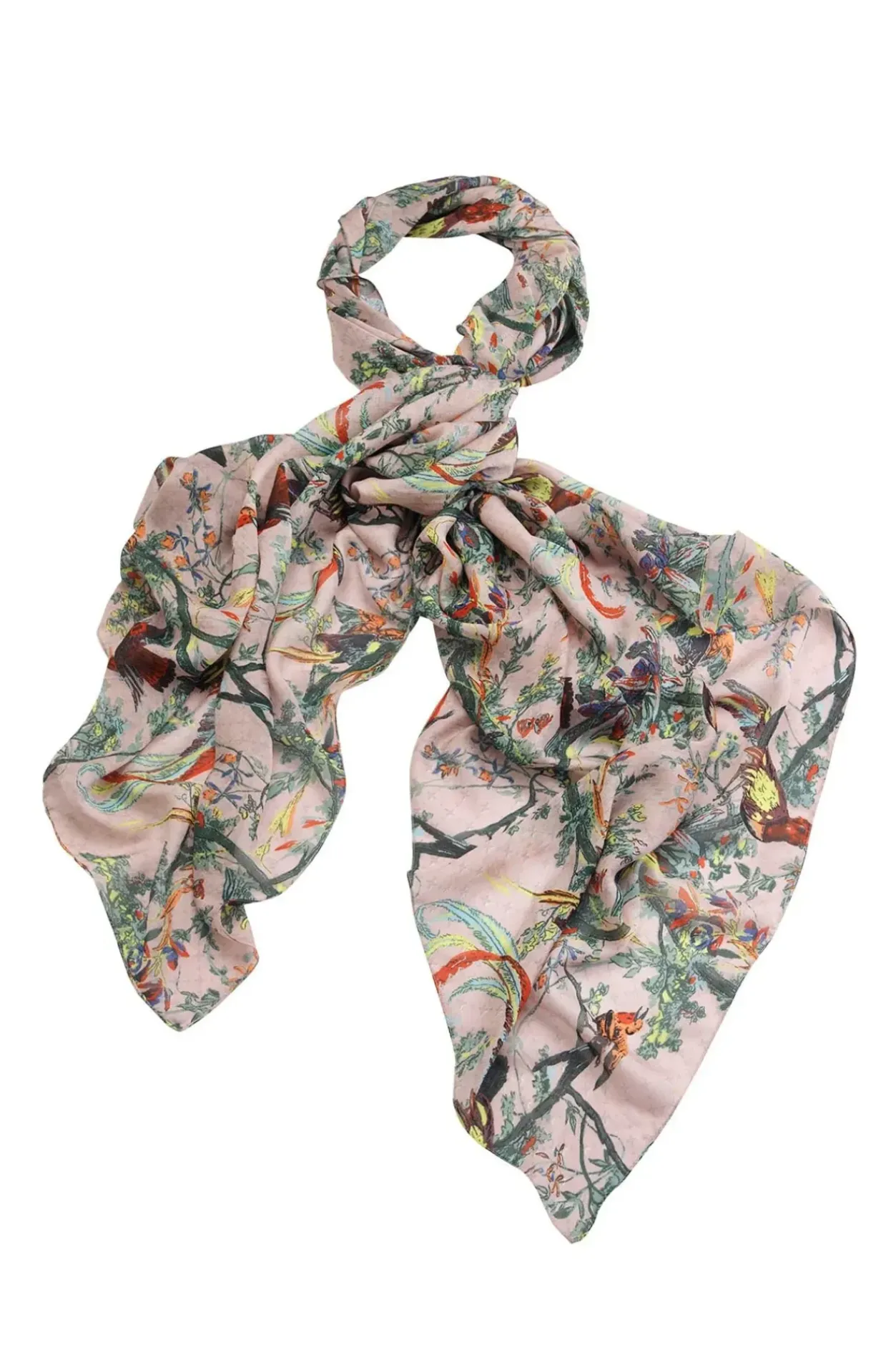 Hot One Hundred Stars Chinoiserie Pink Scarf