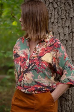 New One Hundred Stars Country Toile Berry Pippa Top