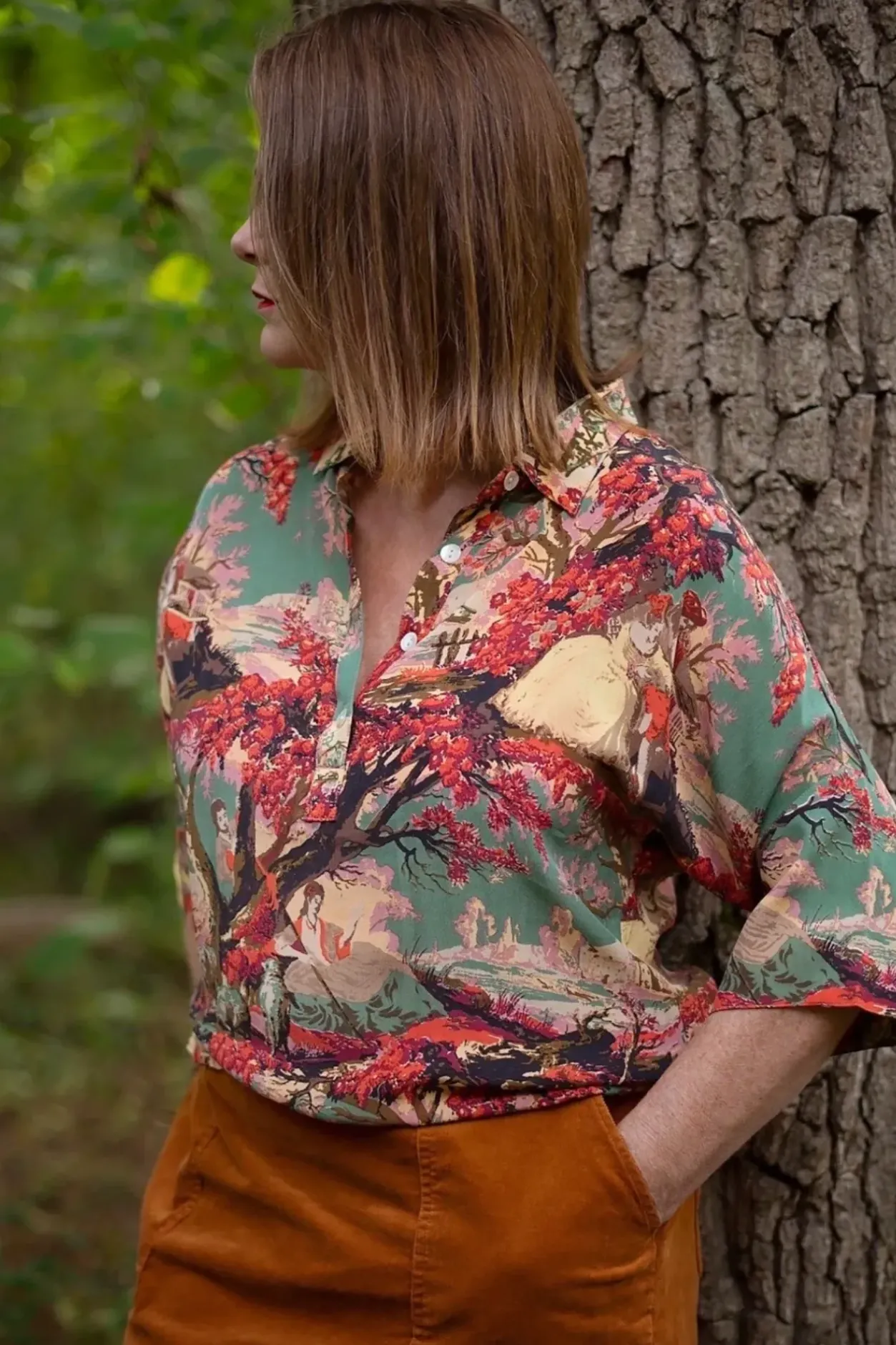 New One Hundred Stars Country Toile Berry Pippa Top