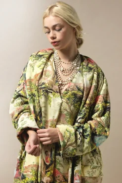 One Hundred Stars Country Toile Velvet Boyfriend Jacket