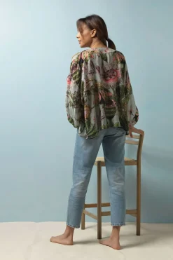 Online One Hundred Stars Eccentric Blooms Putty Kimono