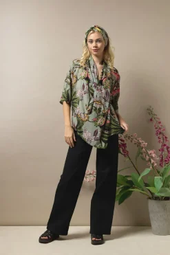 Discount One Hundred Stars Eccentric Blooms Putty Rachel Top