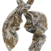 Outlet One Hundred Stars Etched Flower Khaki Kew Scarf