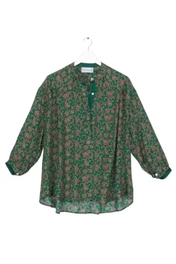 New One Hundred Stars Floral Paisley Green Darcy Shirt