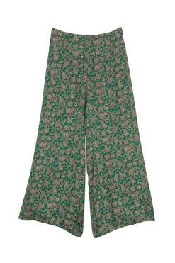 New One Hundred Stars Floral Paisley Green Palazzo Pant