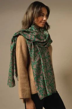 Discount One Hundred Stars Floral Paisley Green Scarf