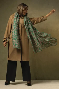 Discount One Hundred Stars Floral Paisley Green Scarf