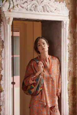 Clearance One Hundred Stars Floral Paisley Orange Darcy Shirt