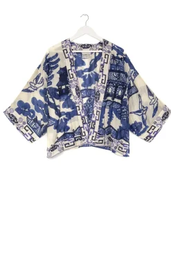 Clearance One Hundred Stars Giant Willow Blue Kimono