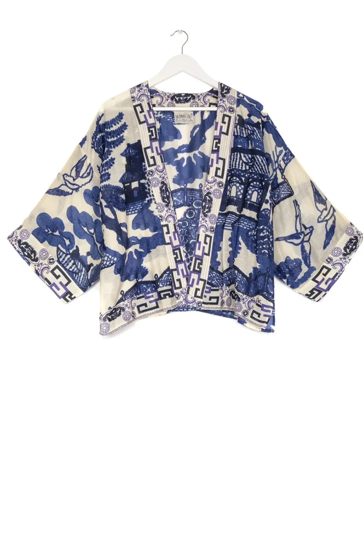 Clearance One Hundred Stars Giant Willow Blue Kimono