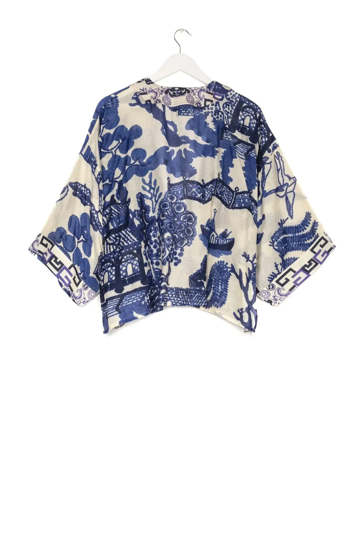 Clearance One Hundred Stars Giant Willow Blue Kimono