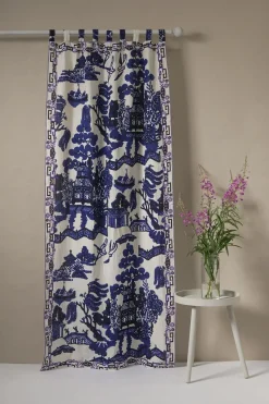 Sale One Hundred Stars Giant Willow Blue Linen Panel