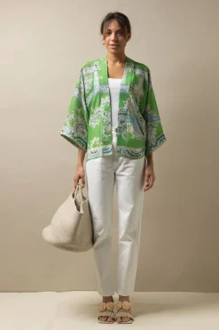 Discount One Hundred Stars Handkerchief Green Kimono