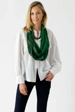Best One Hundred Stars Indian Heritage Green Necklace Scarf