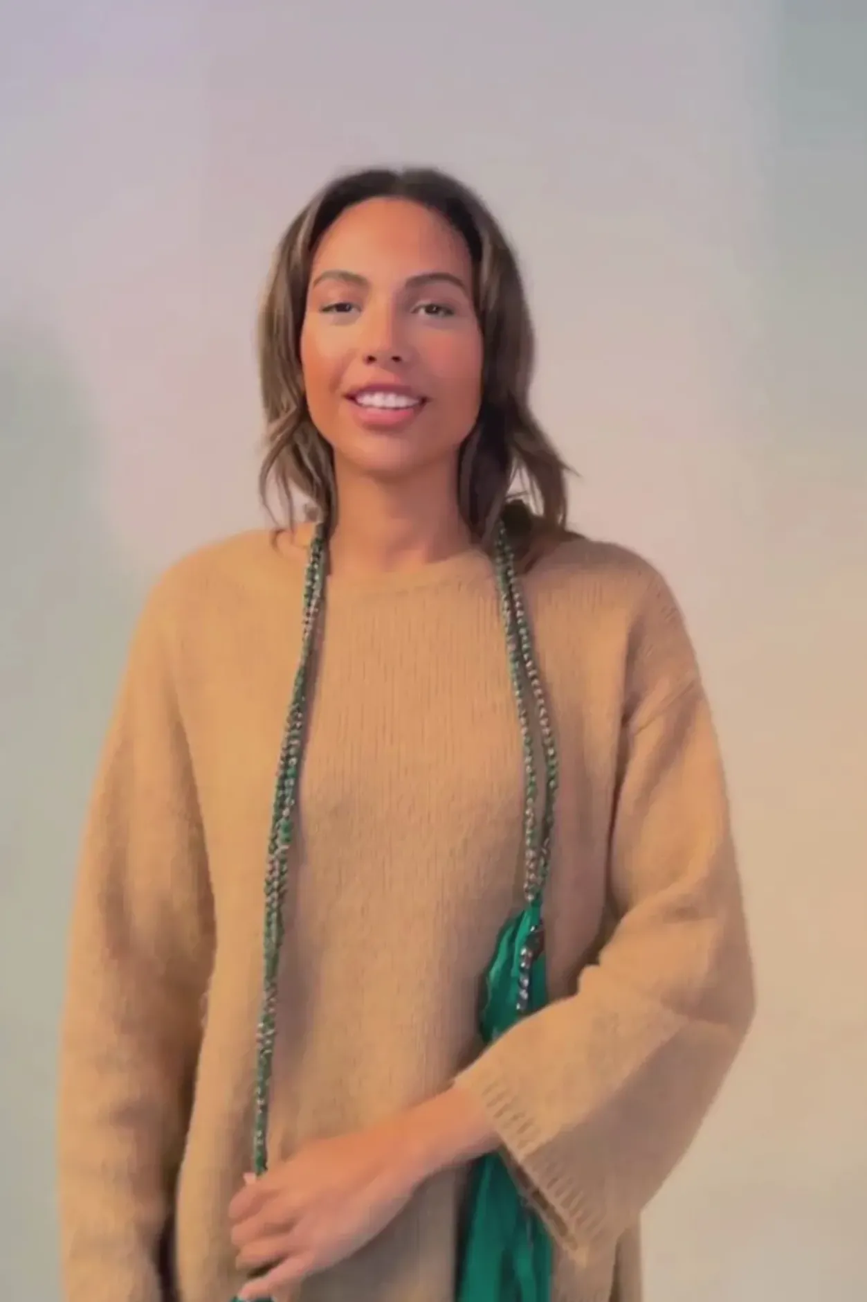 Best One Hundred Stars Indian Heritage Green Necklace Scarf