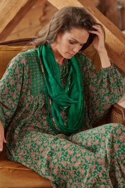 Discount One Hundred Stars Indian Heritage Green Necklace Scarf
