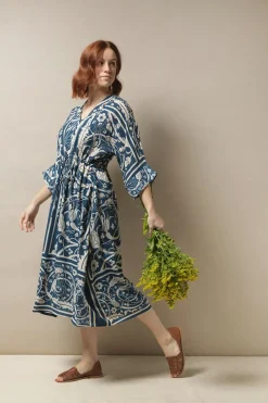 Best One Hundred Stars Jaipur Blue Abbi Dress