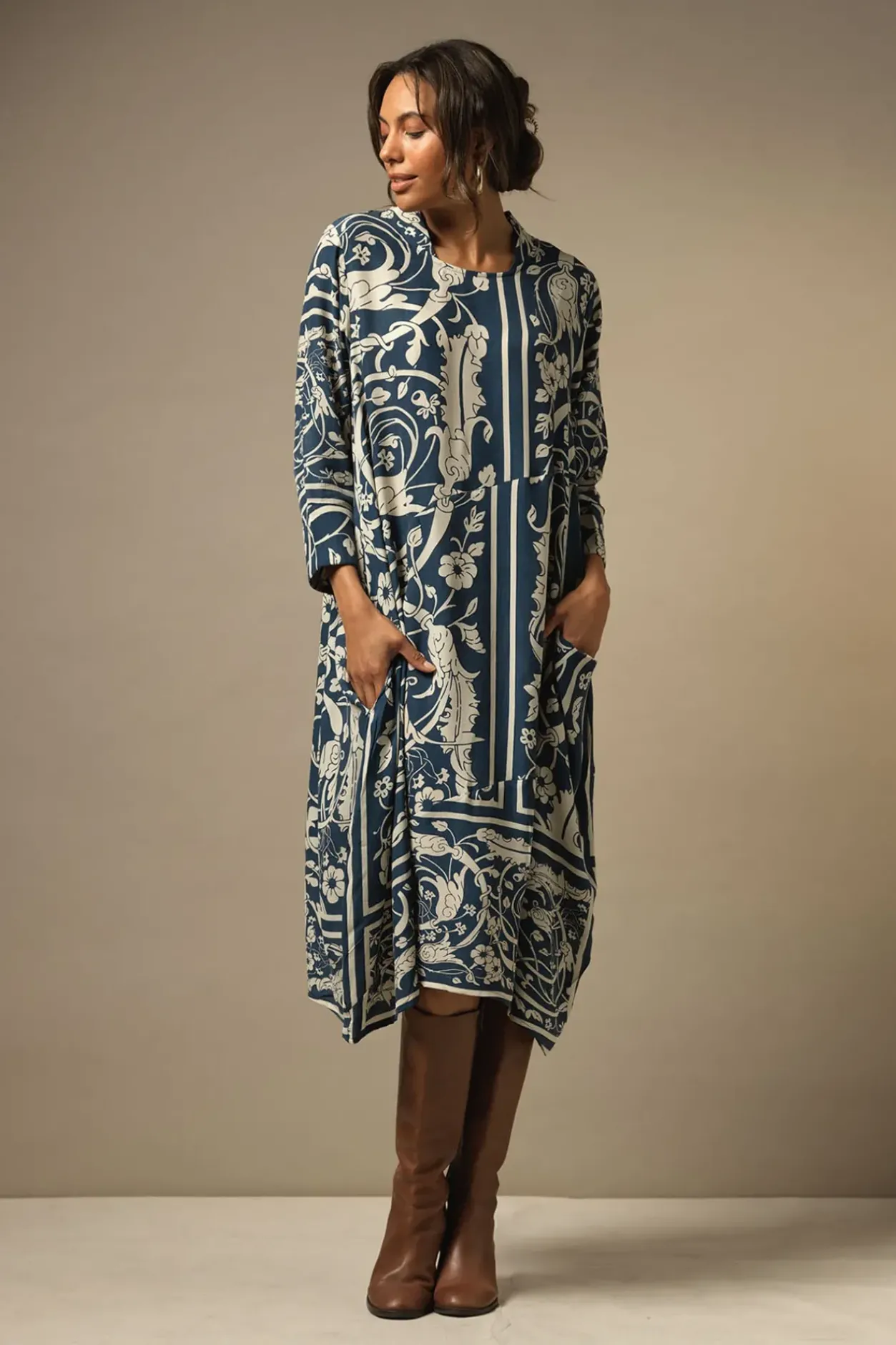 Clearance One Hundred Stars Jaipur Blue Asymmetric Dress