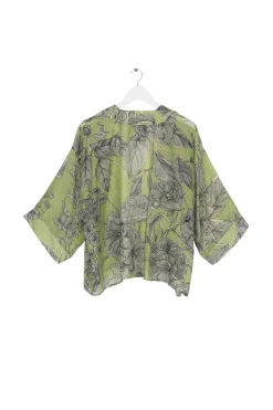 Discount One Hundred Stars Kew Etched Floral Fern Kimono
