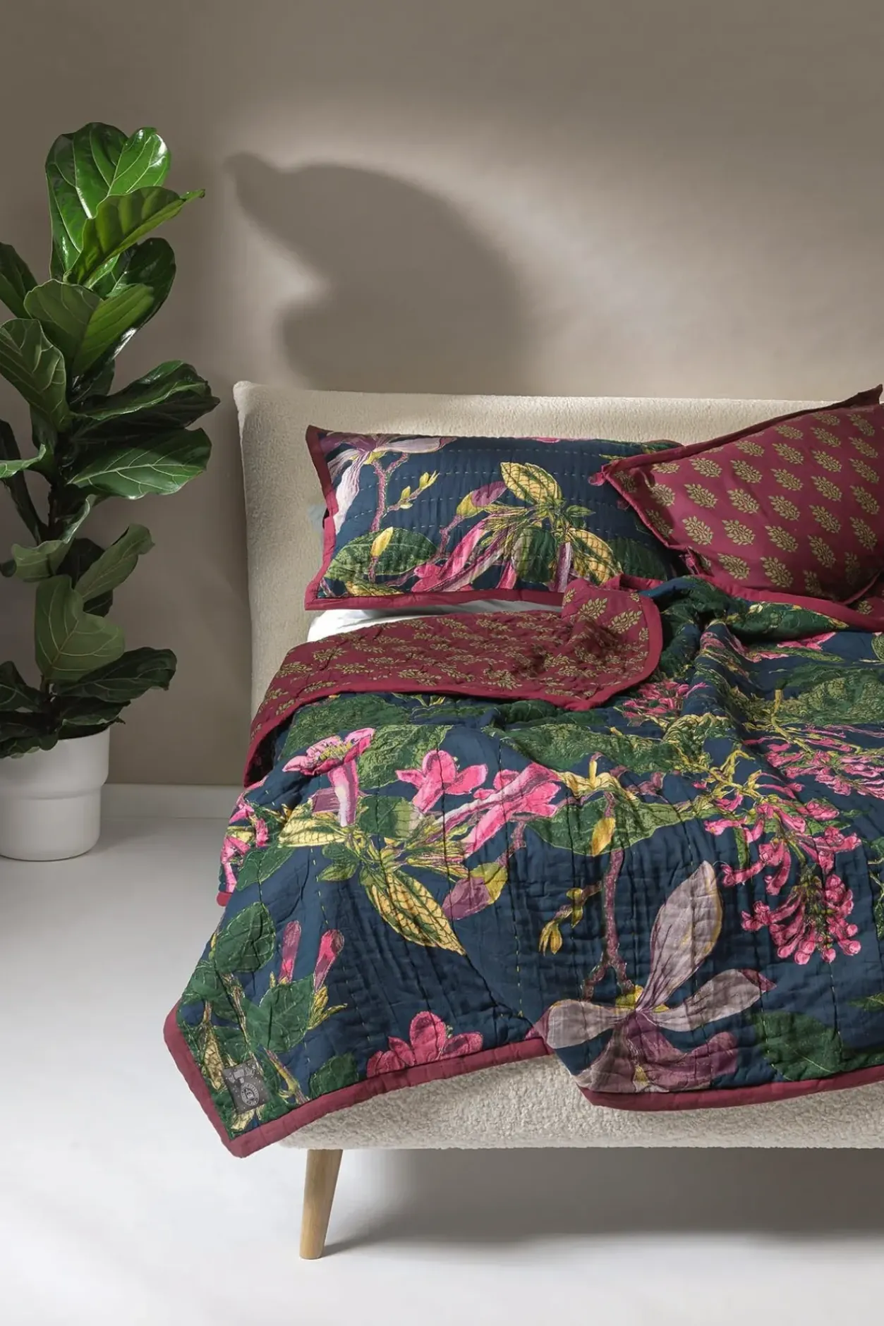 Hot One Hundred Stars Kew Magnolia Blue Pillow Shams