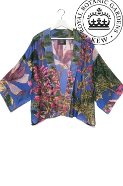 New One Hundred Stars Kew Magnolia Purple Kimono