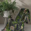 Clearance One Hundred Stars Kew Passion Flower Grey Velvet Throw