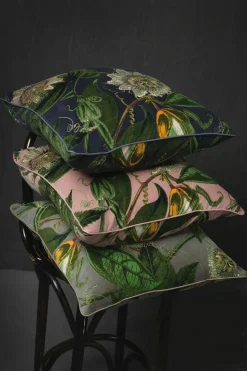 Outlet One Hundred Stars Kew Passion Flower Stone Velvet Square Cushion