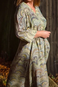 New One Hundred Stars Marbled Green Abbi Dress