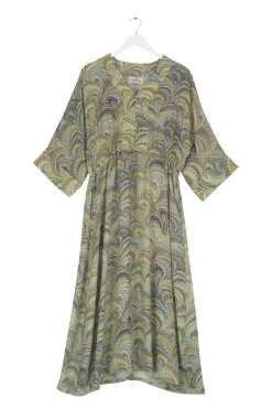New One Hundred Stars Marbled Green Abbi Dress