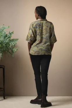 New One Hundred Stars Marbled Green Pippa Top