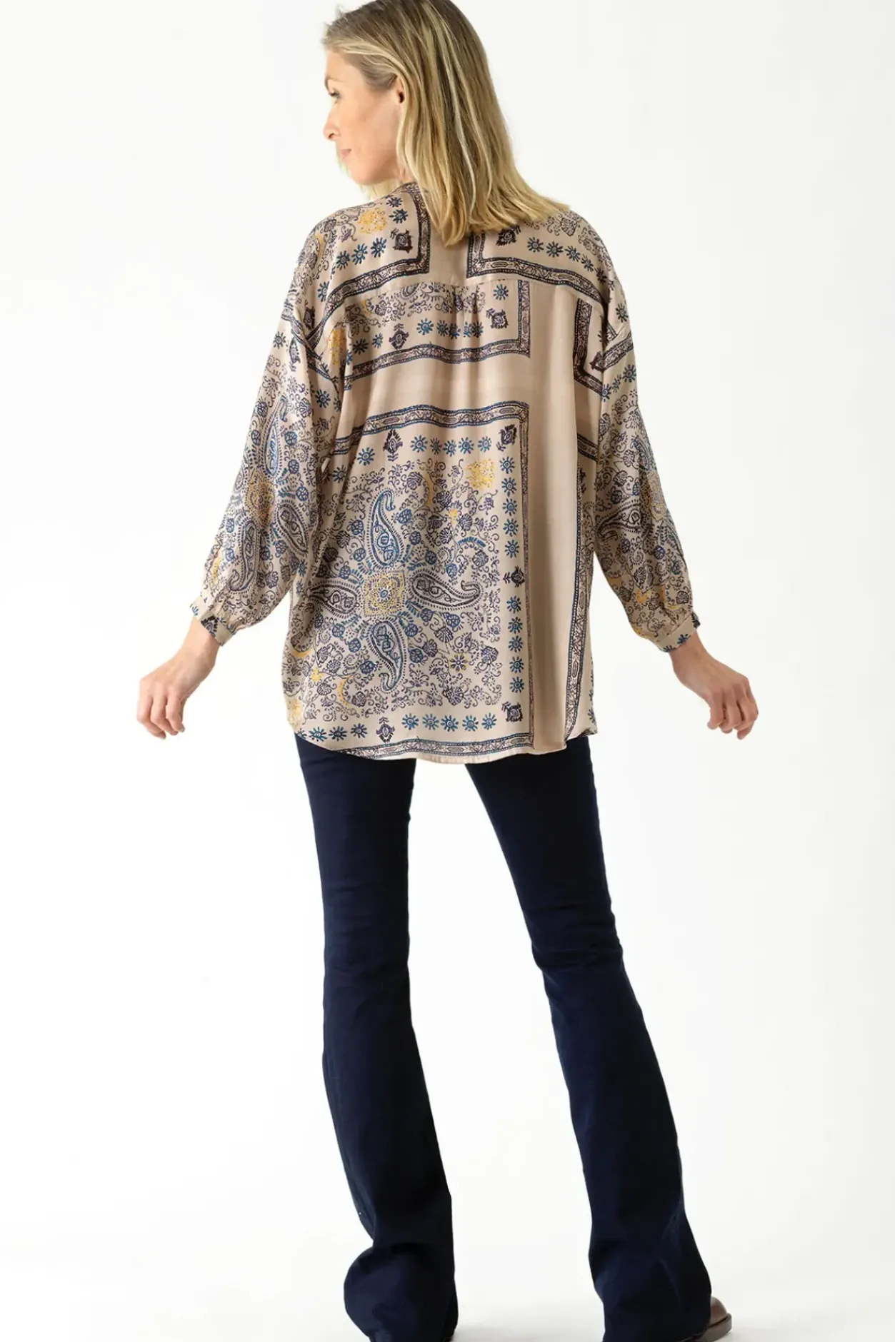 Outlet One Hundred Stars Mehndi Blue Darcy Shirt