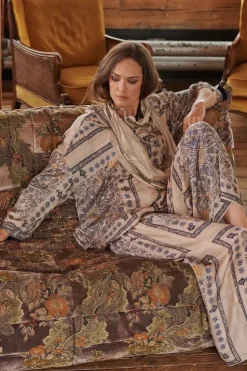 Sale One Hundred Stars Mehndi Blue Palazzo Pant