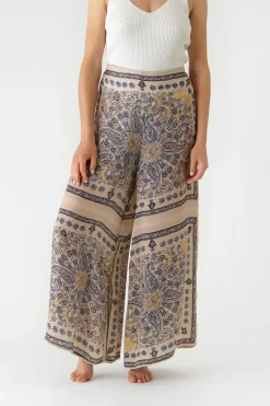 Sale One Hundred Stars Mehndi Blue Palazzo Pant