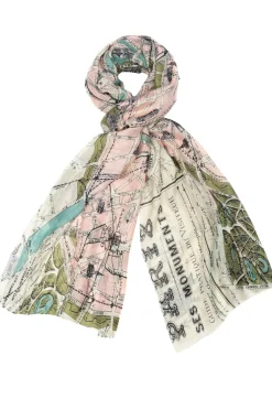 Outlet One Hundred Stars Paris Map Scarf