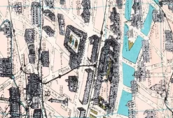 Outlet One Hundred Stars Paris Map Scarf