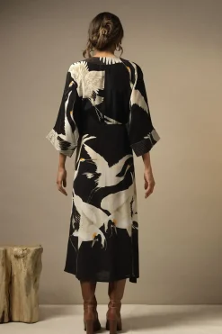 New One Hundred Stars Stork Black Abbi Dress