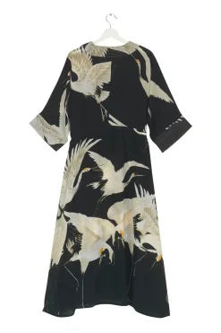 New One Hundred Stars Stork Black Abbi Dress