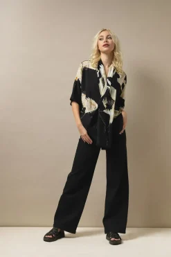 New One Hundred Stars Stork Black Rachel Top