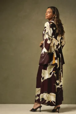 Sale One Hundred Stars Stork Burgundy Wrap Jacket