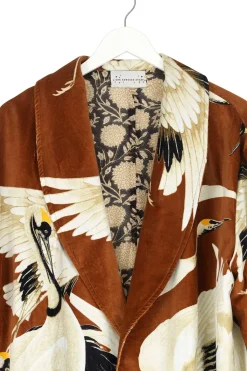 Hot One Hundred Stars Stork Cigar Velvet Boyfriend Jacket