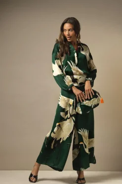Online One Hundred Stars Stork Forest Green Darcy Shirt